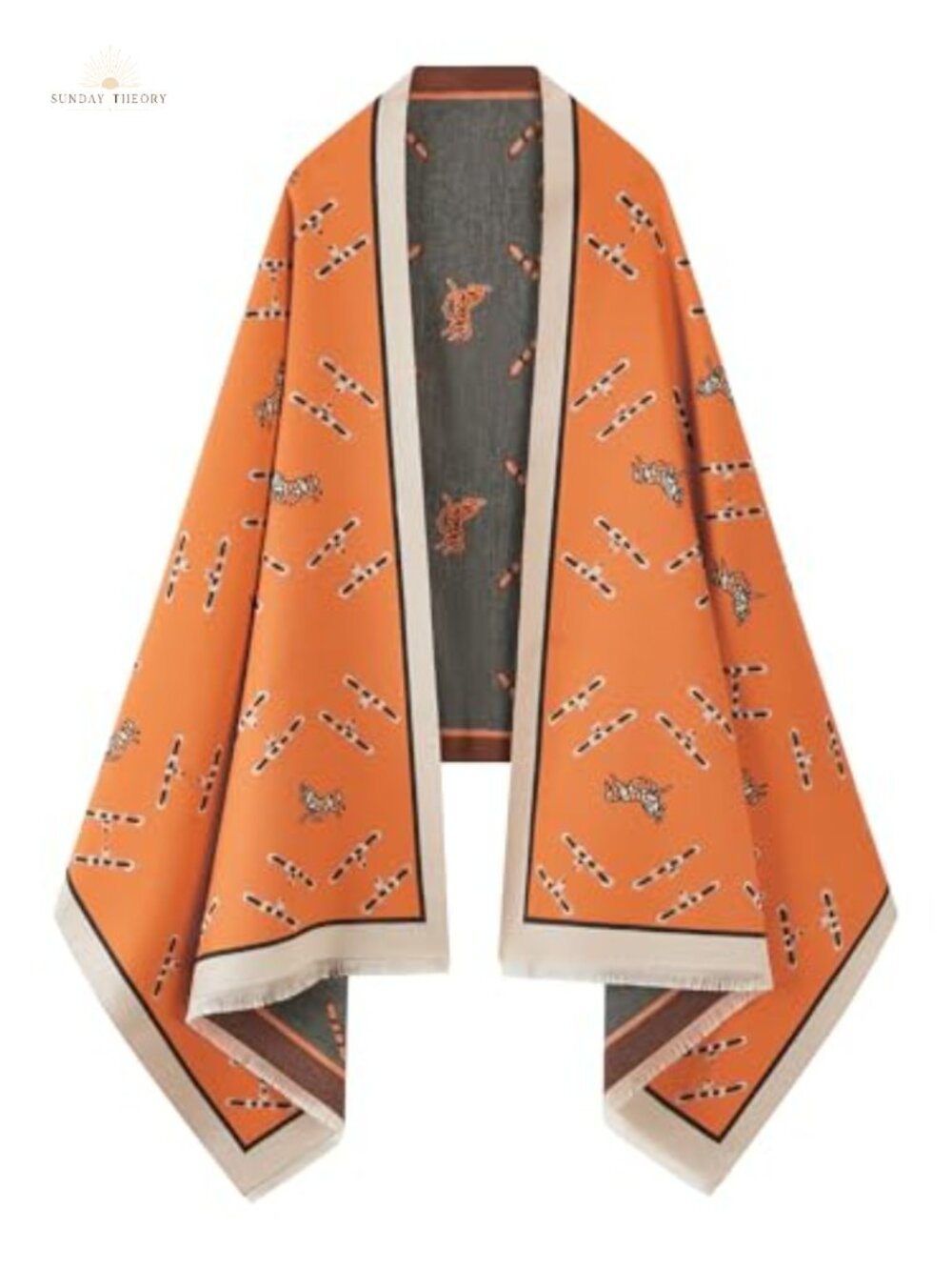 Reversible Pashmina Shawl Wrap Women 100% Acrylic One Size Hand Wash